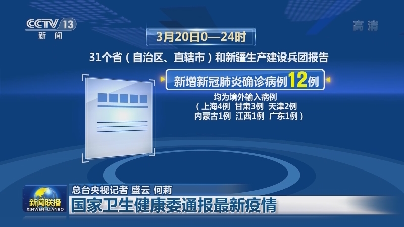 国家卫生健康委通报最新疫情