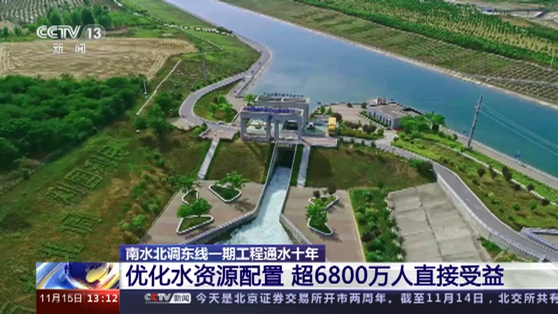 [新闻直播间]南水北调东线一期工程通水十年 优化水资源配置 超6800万