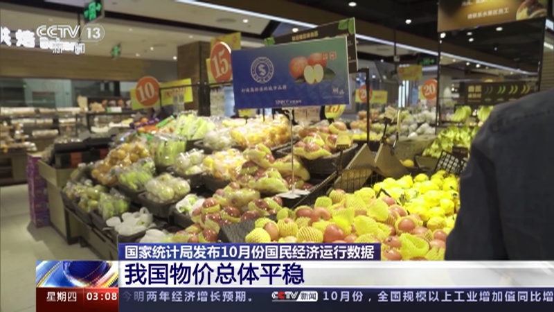 新闻直播间]国家统计局发布10月份国民经济运行数据 我国物价总体平稳