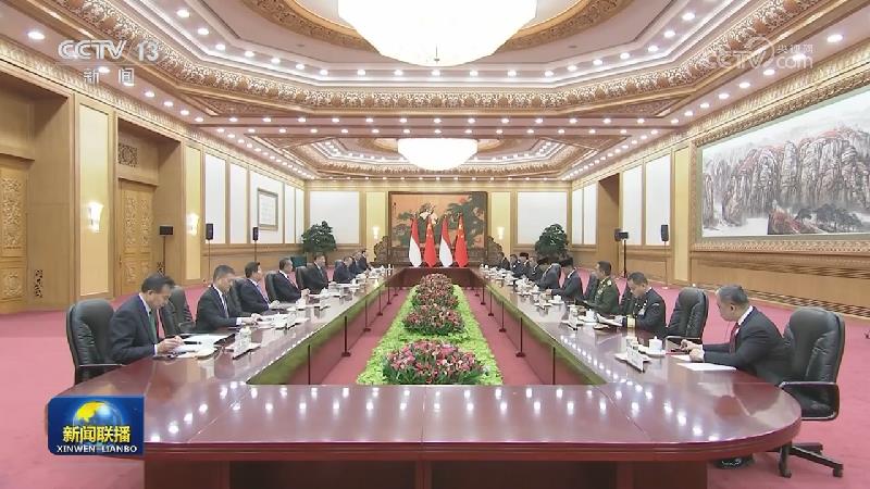 习近平同印度尼西亚当选总统会谈