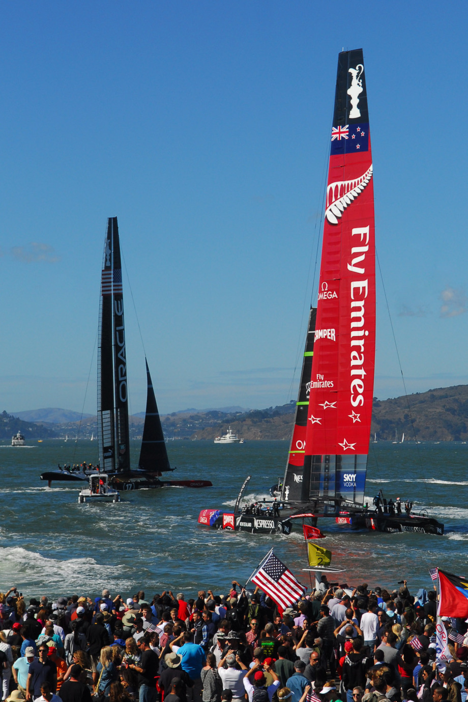 高清组图美洲杯帆船决赛甲骨文队连胜两场