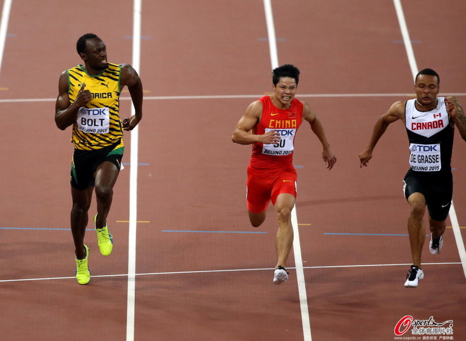 [高清组图]世锦赛百米半决赛 苏炳添再破10秒