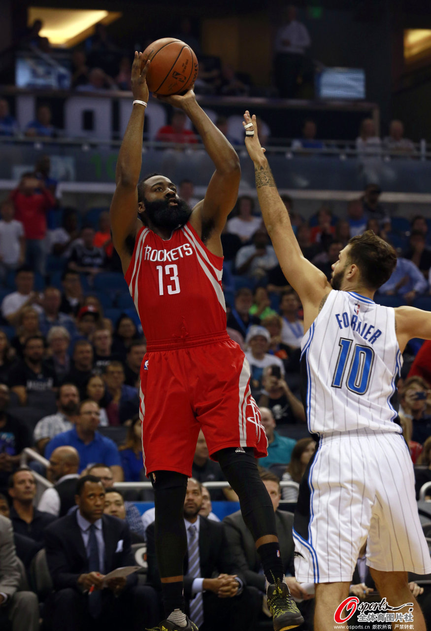 [高清组图]哈登31分火箭反扑未果 魔术1分险胜