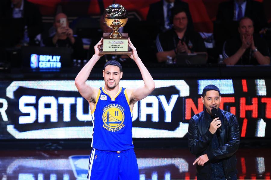 高清组图nba三分大赛汤普森决赛27分夺冠胜库里