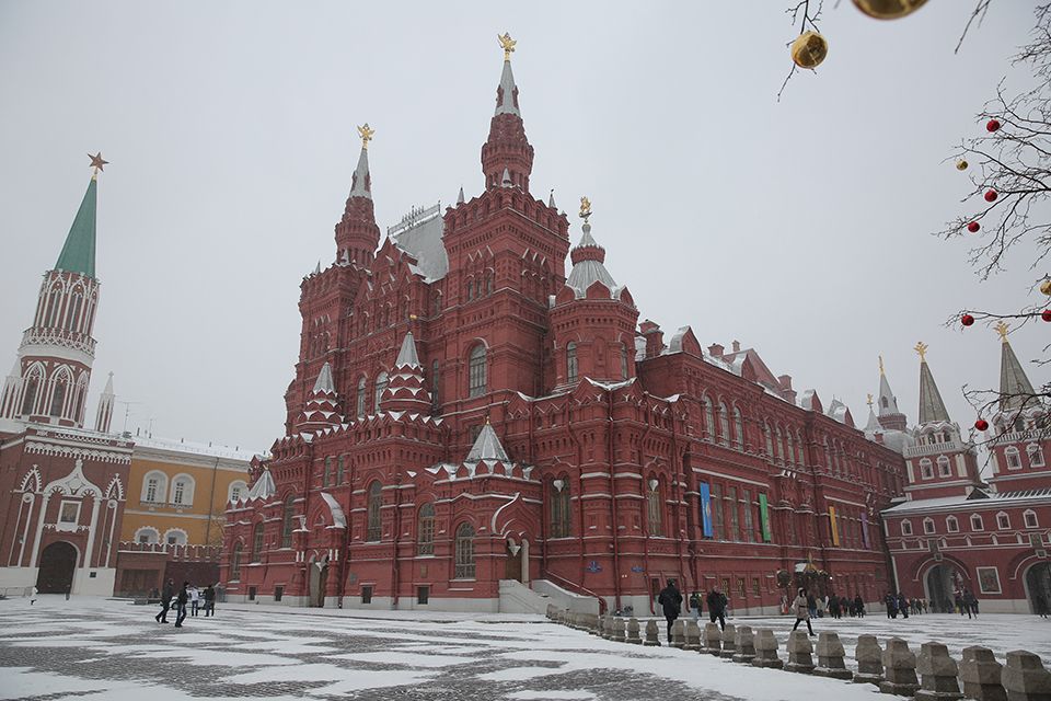 雪中的莫斯科红场