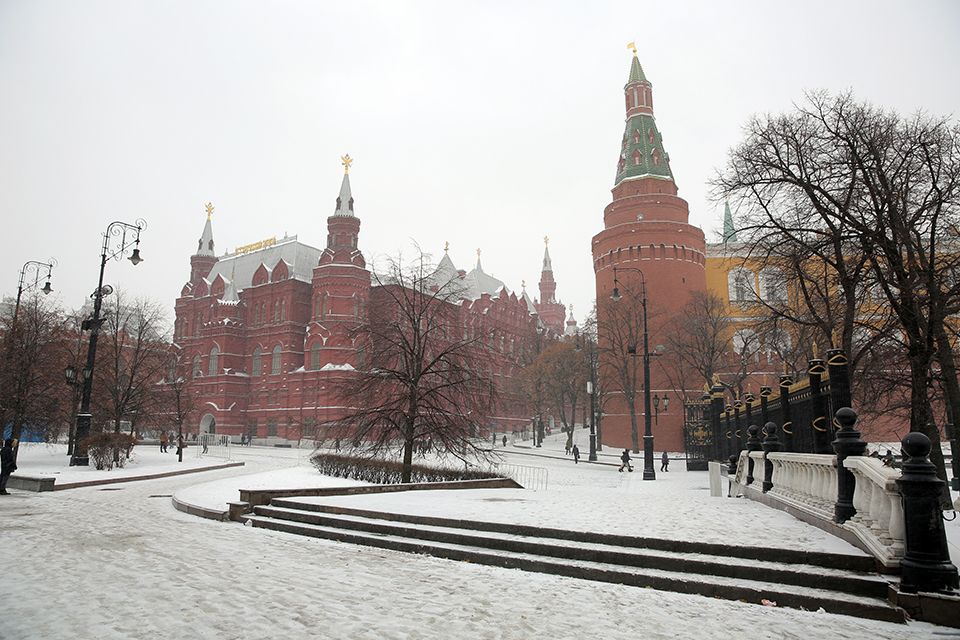 雪中的莫斯科红场