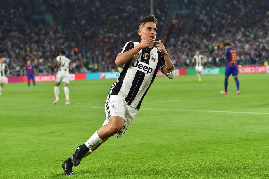 高清组图迪巴拉梅开二度尤文三球完胜巴萨