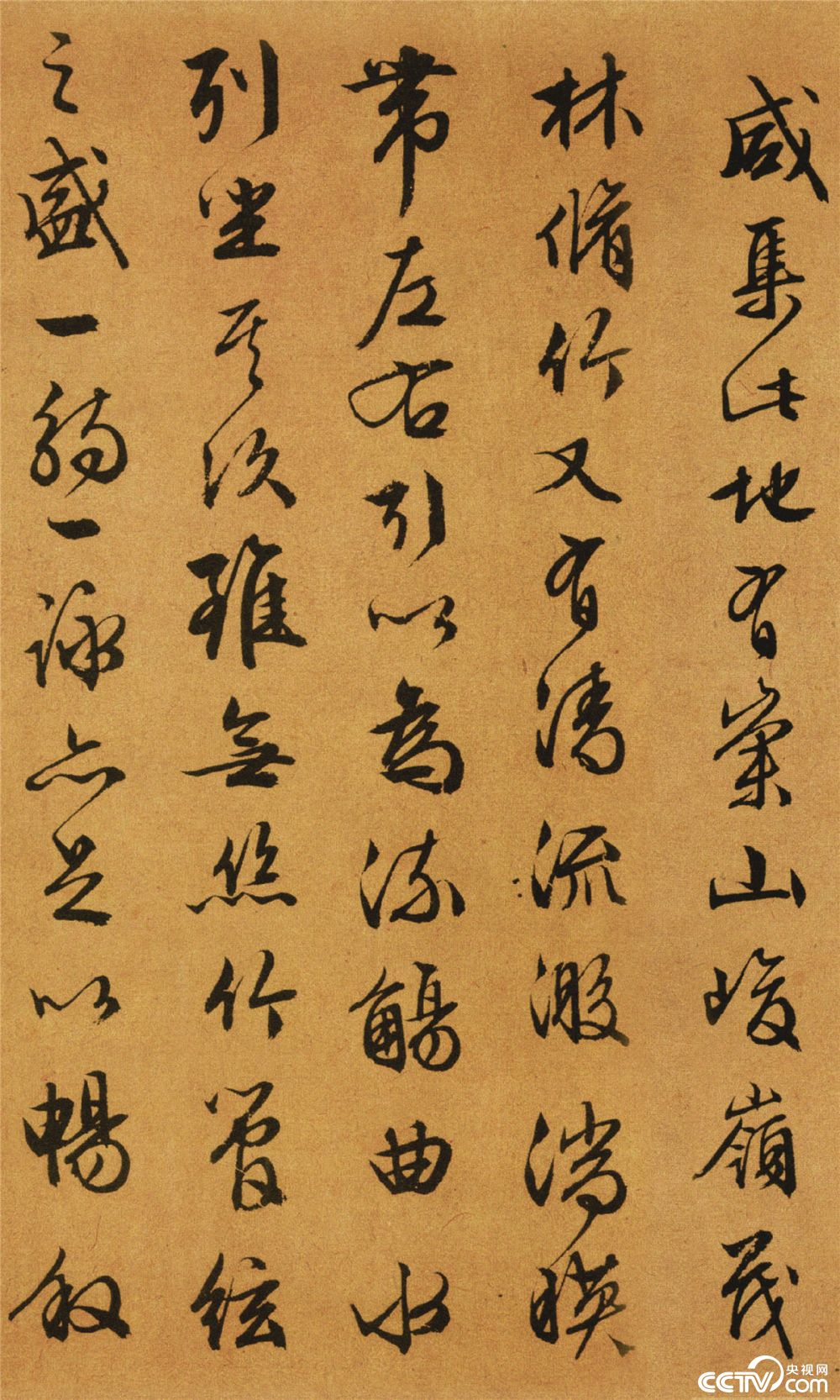 【央视画廊】传世墨迹——文徵明89岁行草版《兰亭序》_书画