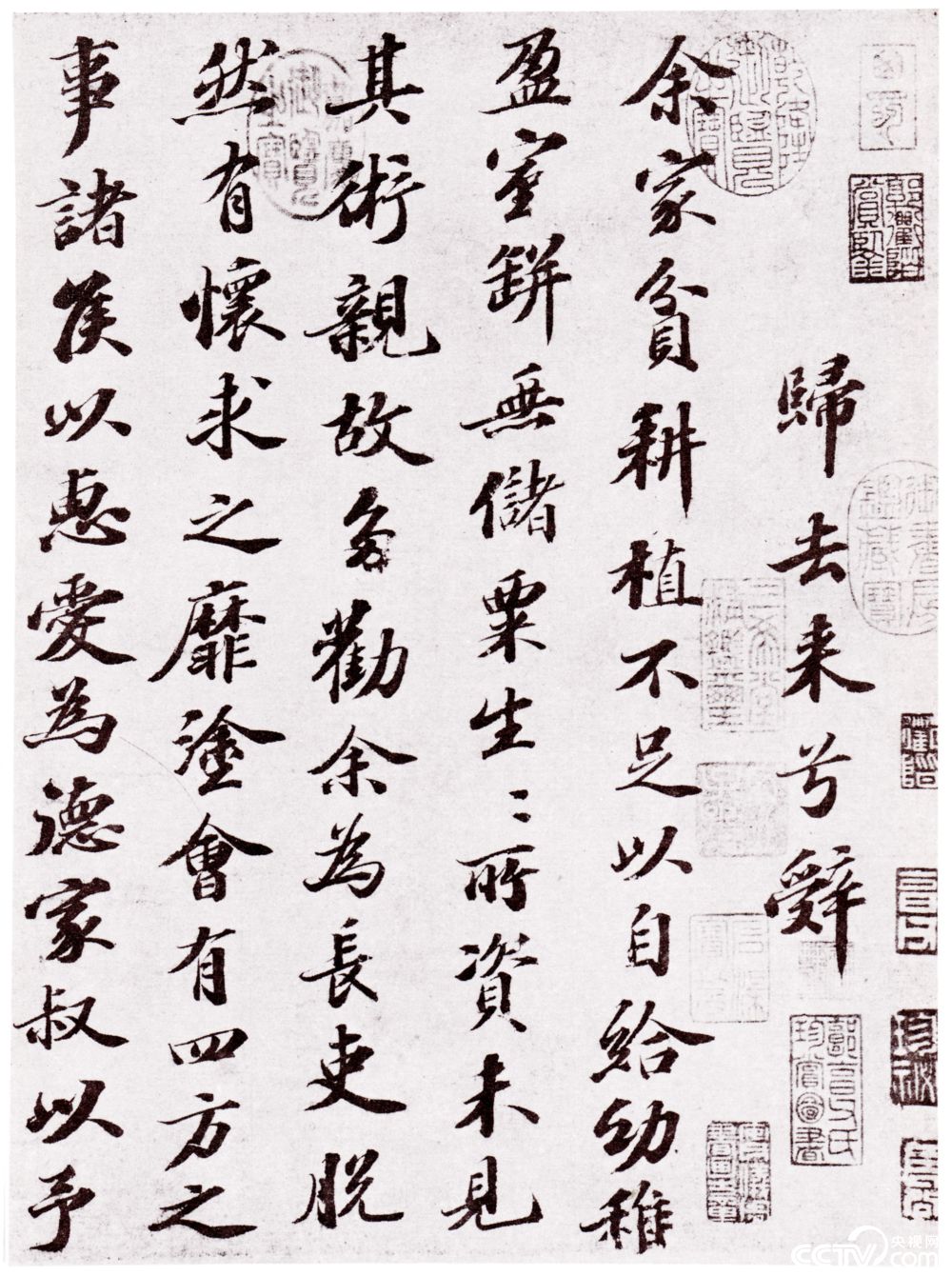 【央视画廊】传世墨迹——苏轼书法《归去来兮辞》_央视网(cctv.com)