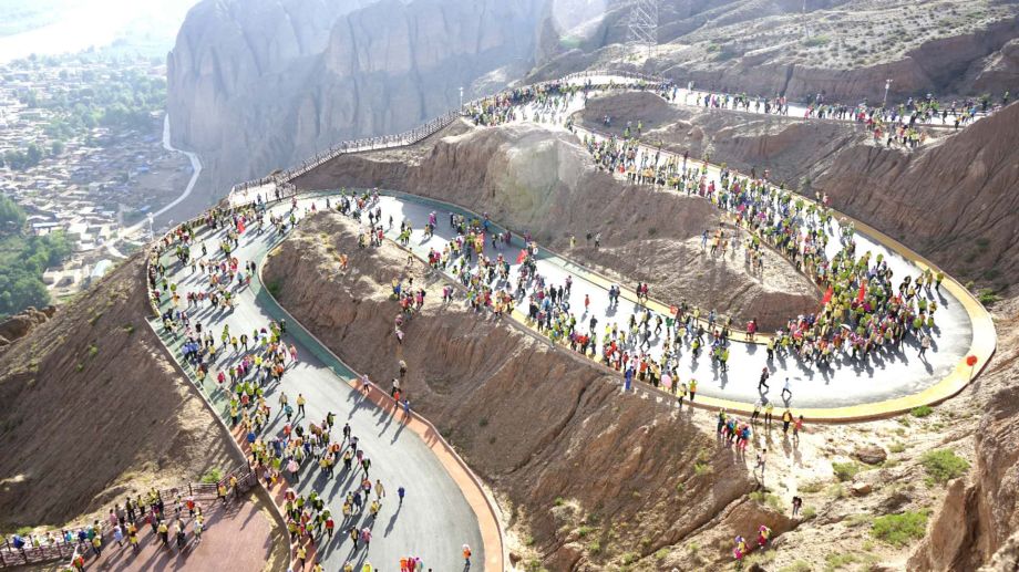 高清组图首届黄河石林越野赛暨拉松赛圆满落幕