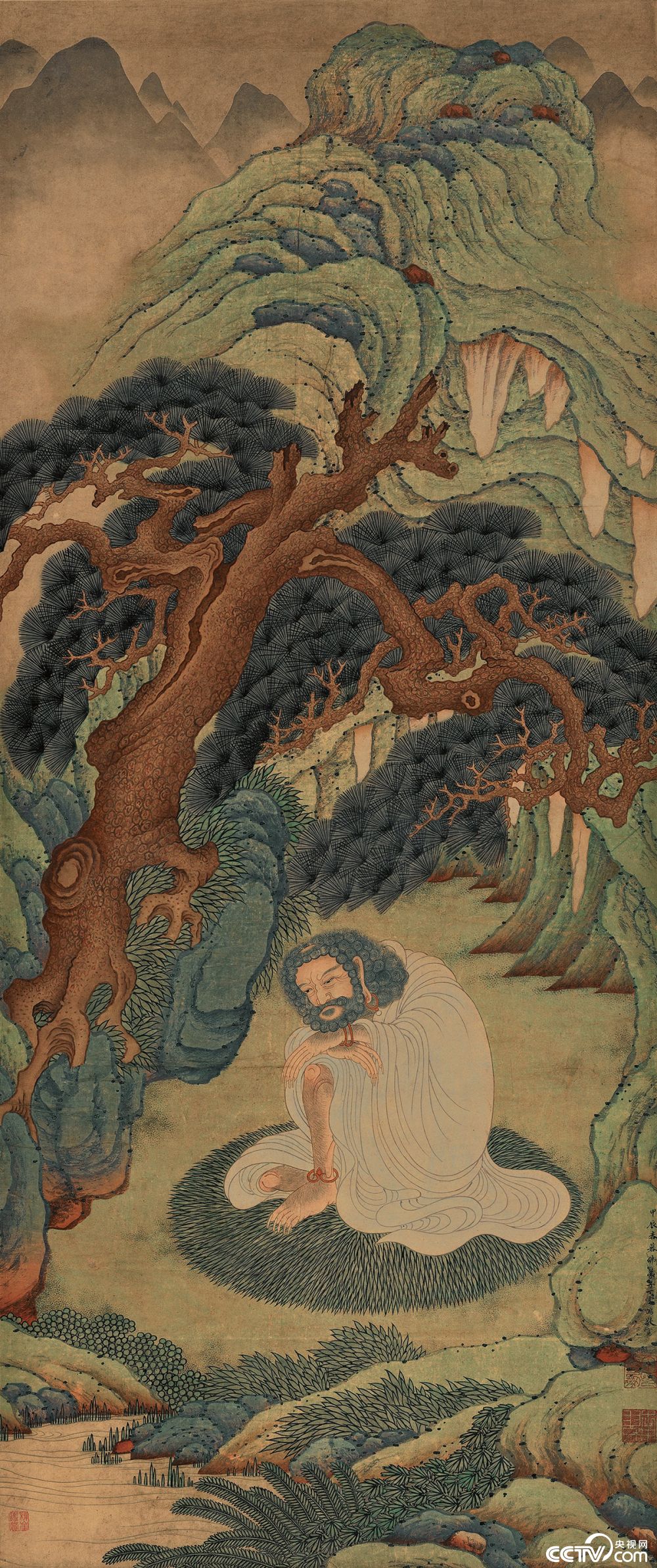 传世墨迹明丁云鹏释迦牟尼图