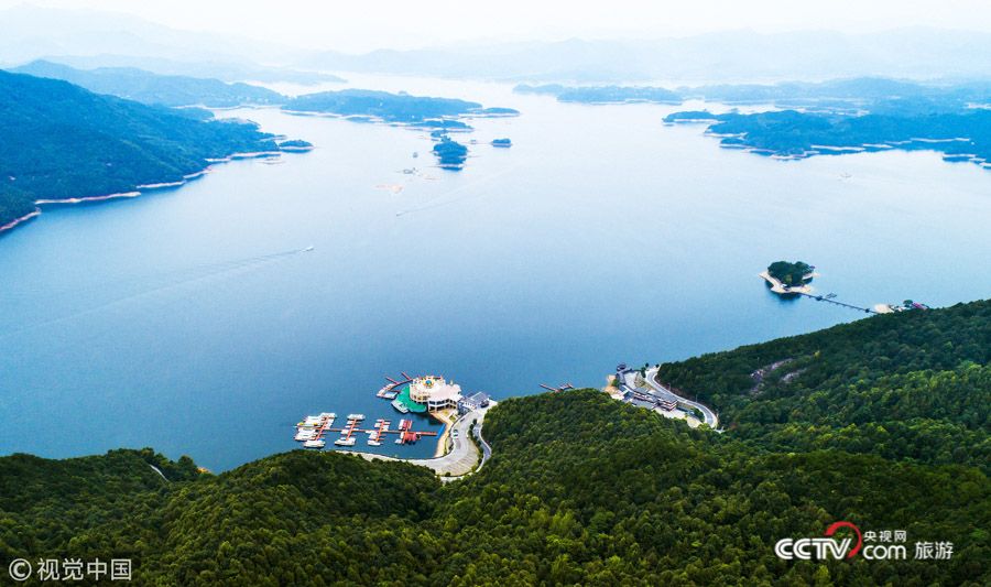 [高清组图]航拍安庆花亭湖 碧波荡漾美不胜收