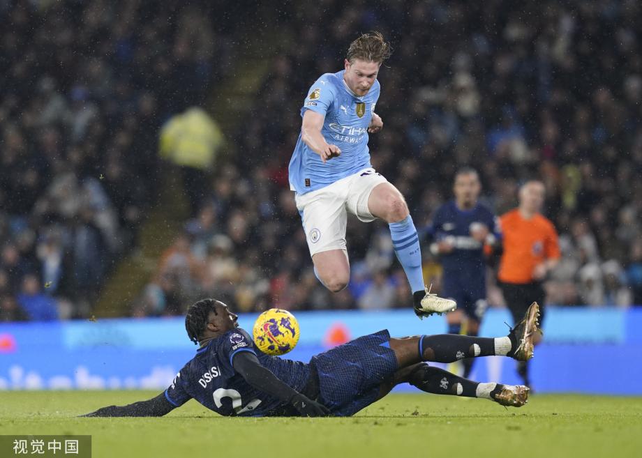 斯特林罗德里破门 曼城主场1-1战平切尔西
