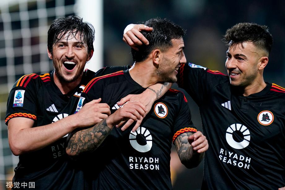 意甲-怀森世界波 罗马3-0弗洛西诺内距前四4分