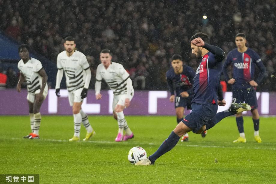 法甲-曼丹达黄点套餐 巴黎1-1雷恩11分领跑