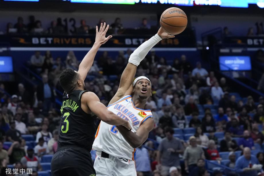 亚历山大24分锡安空砍29+5+10 雷霆险胜鹈鹕