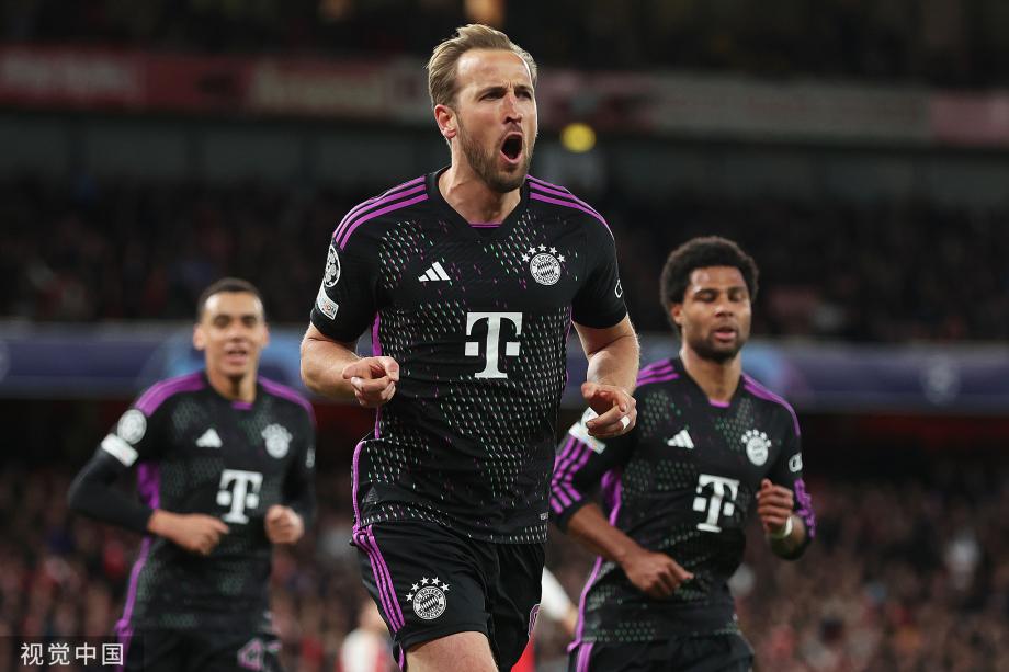 凯恩点射特罗萨德救主 阿森纳首回合2-2拜仁