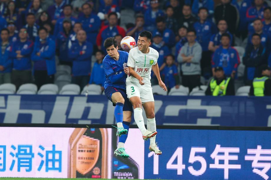 张玉宁破门路易斯扳平 上海申花1-1北京国安