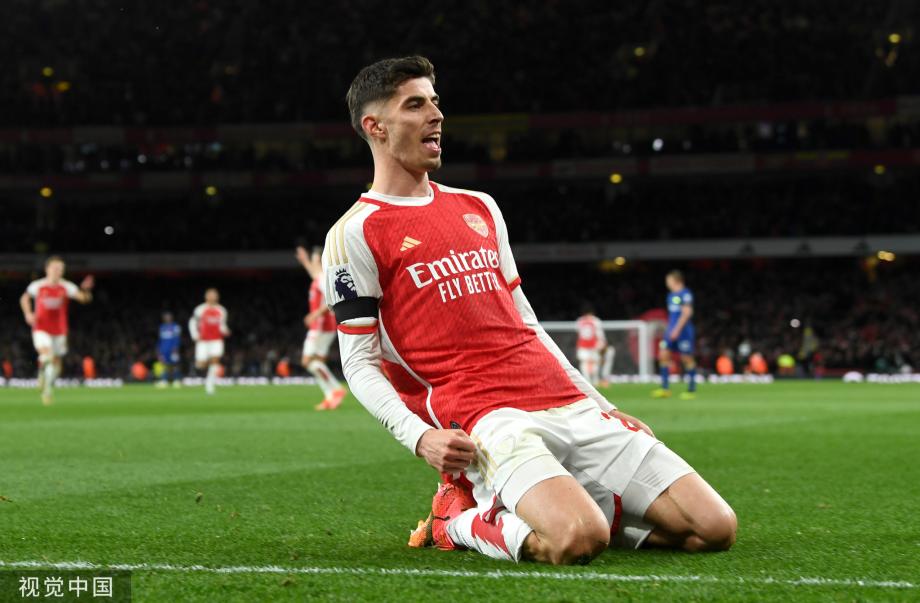英超-哈弗茨双响 阿森纳5-0切尔西先赛3分领跑