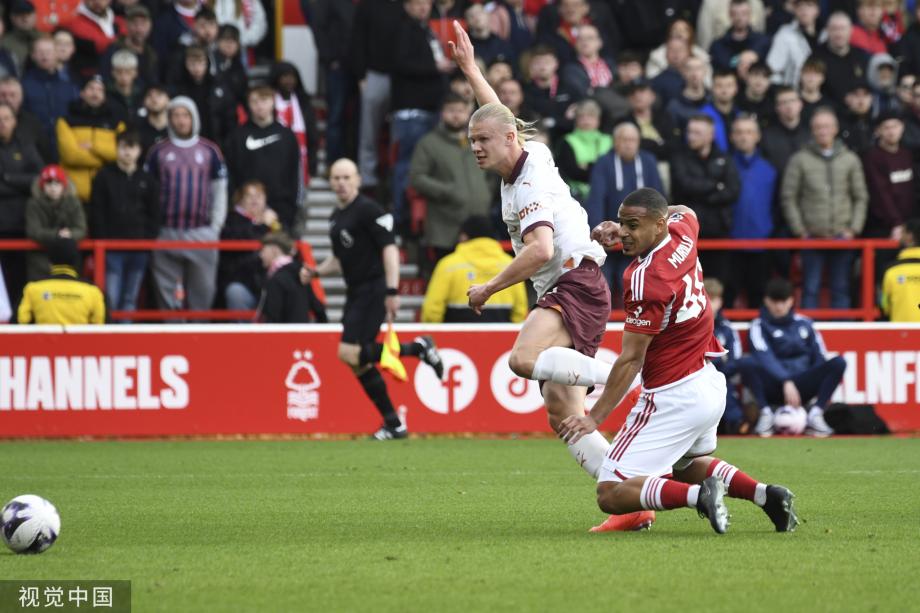 英超-哈兰德替补破门 曼城客场完胜诺丁汉森林