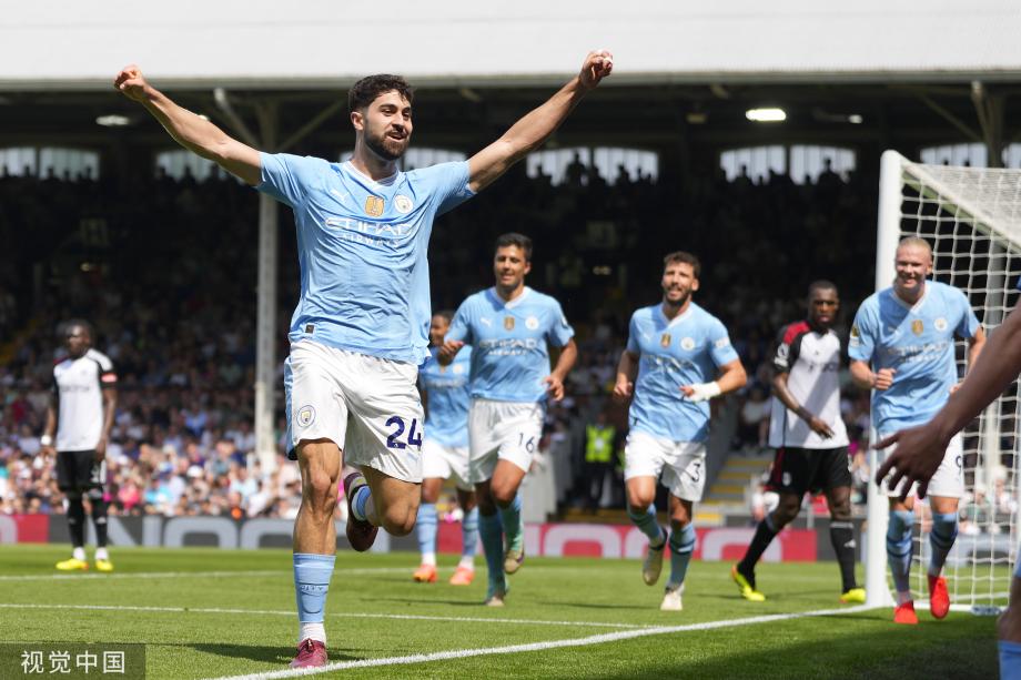格瓦迪奥尔双响 曼城4-0富勒姆 反超阿森纳2分领跑