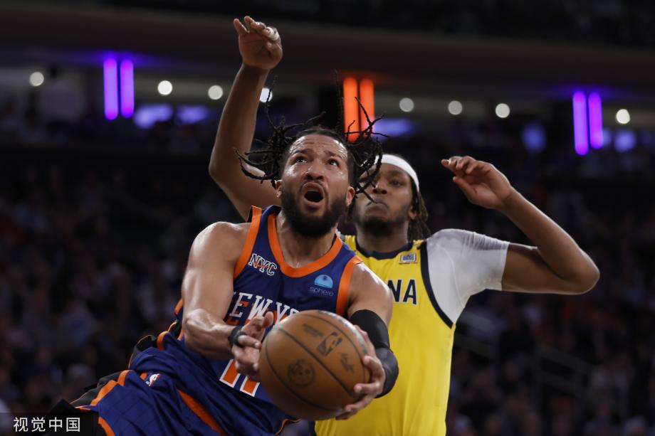 布伦森44+7 尼克斯大胜步行者总比分3-2