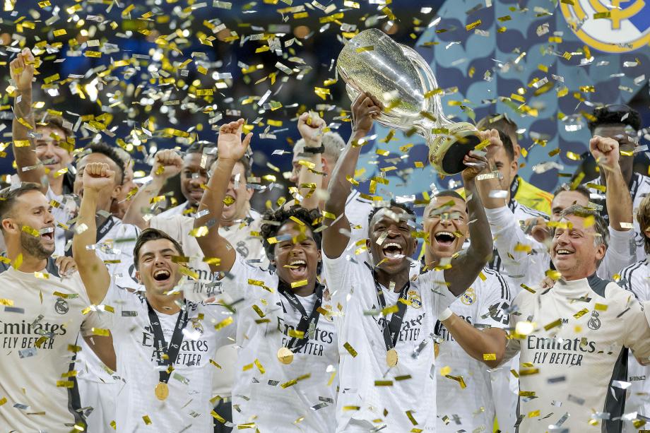 姆巴佩首秀破门!皇马2-0战胜亚特兰大夺欧超杯