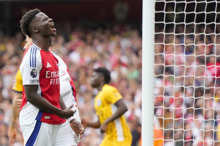 哈弗茨破门佩德罗扳平 十人阿森纳1-1布赖顿