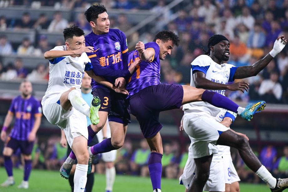 王秋明绝杀谢维军破门 天津津门虎3-2沧州雄狮