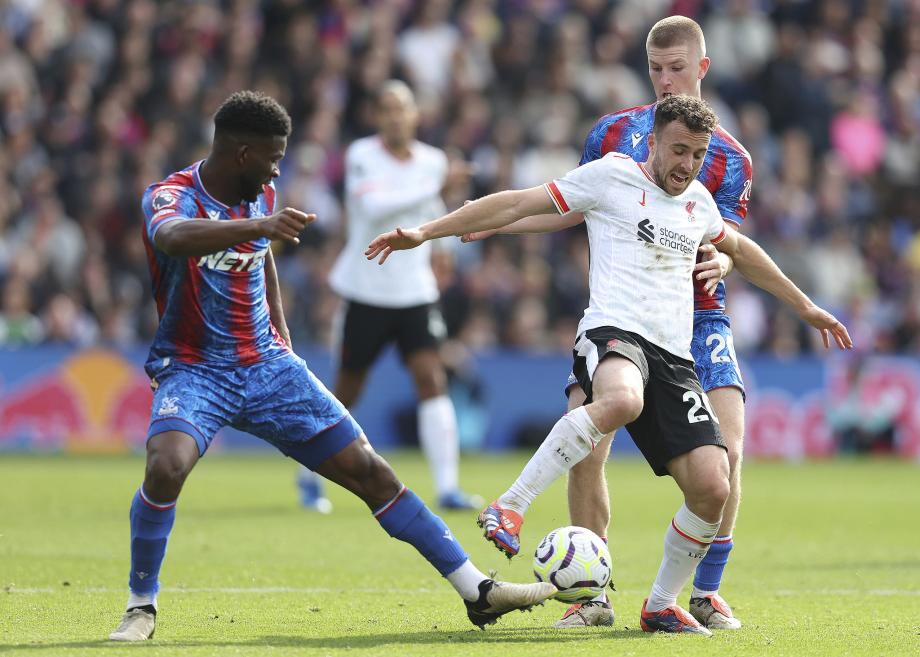 若塔破门 利物浦1-0水晶宫继续领跑积分榜