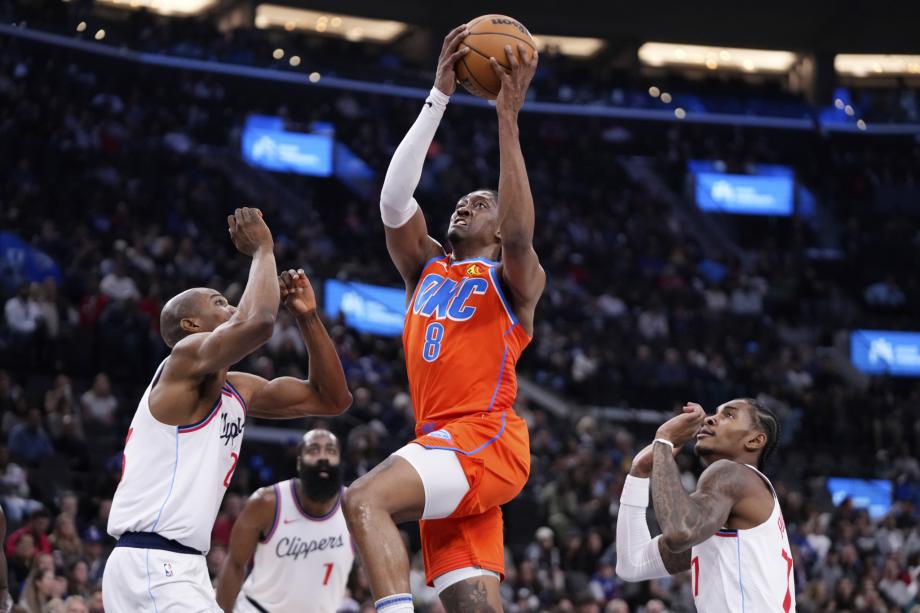 NBA-亚历山大25+9哈登12分 雷霆6人上双轻取快船