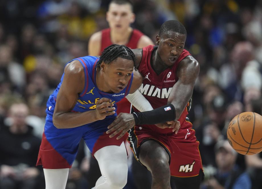 希罗24+11巴特勒伤退 约基奇三双掘金灭热火