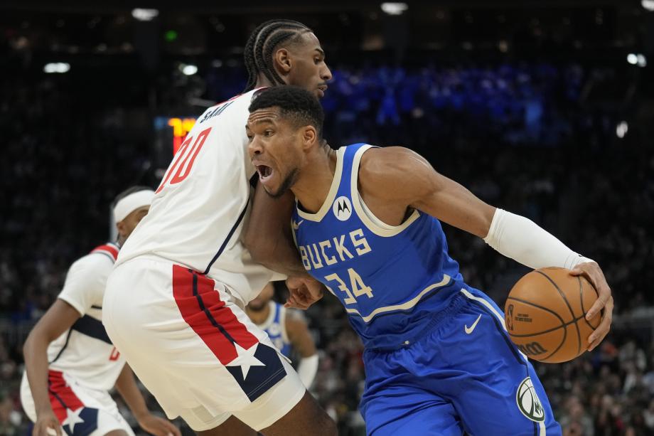 NBA-奇才114-124雄鹿 字母哥42分12板11助