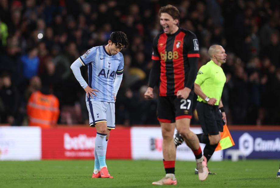 怀森制胜球孙兴慜破门被吹 热刺0-1伯恩茅斯