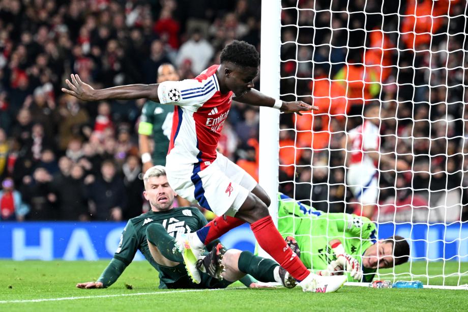 欧冠-萨卡2射1传 阿森纳3-0摩纳哥2连胜升至第3