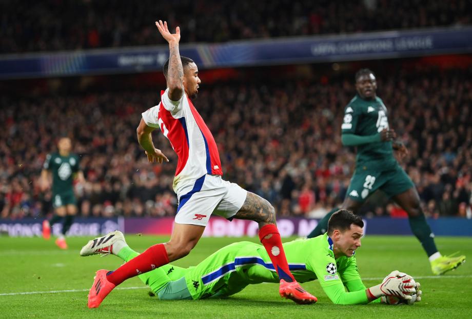 欧冠-萨卡2射1传 阿森纳3-0摩纳哥2连胜升至第3