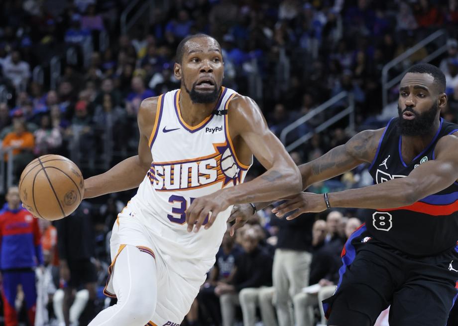 杜兰特36+7布克35分 太阳客场险胜活塞