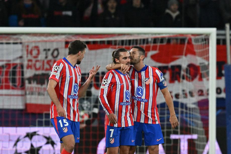 欧冠-格列兹曼双响 马竞4-1萨尔茨堡红牛进16强