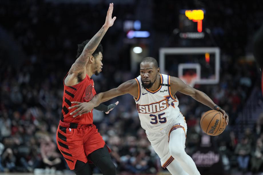 杜兰特27+5+5艾顿25+20 开拓者加时胜太阳