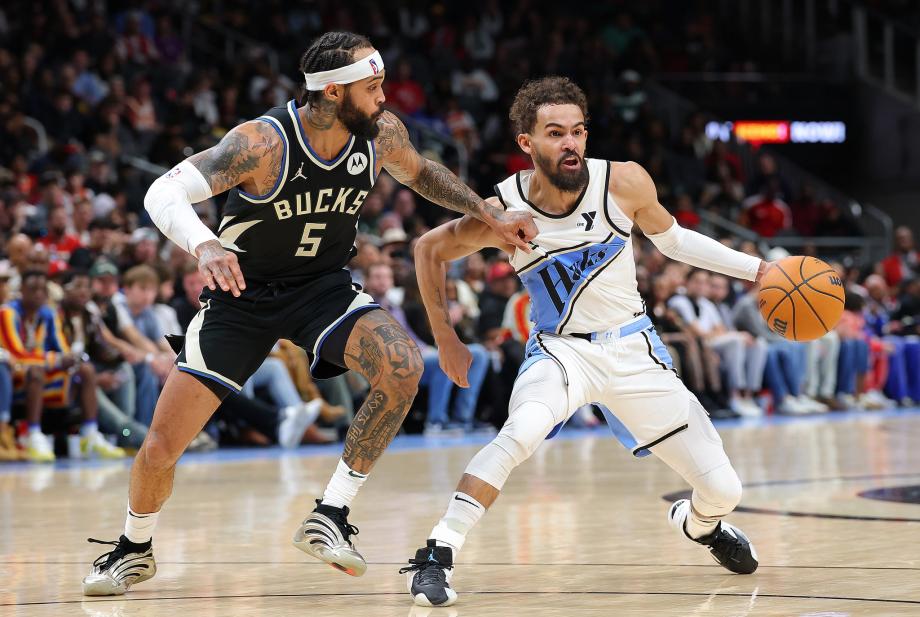 老鹰115-110逆转雄鹿 特雷-杨24+7丹尼尔斯15+6+10