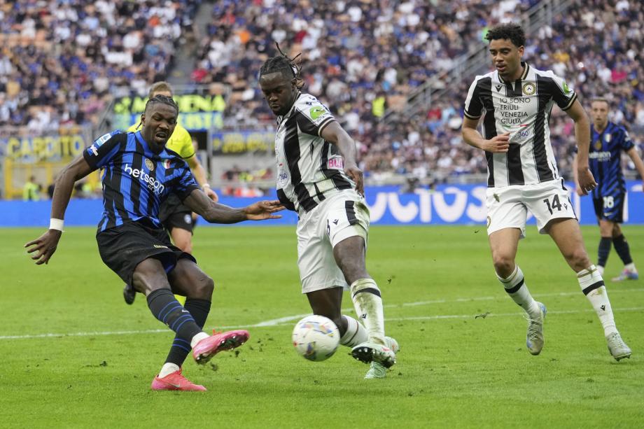 意甲：国米2-1乌迪内斯 阿瑙+弗拉泰西破门