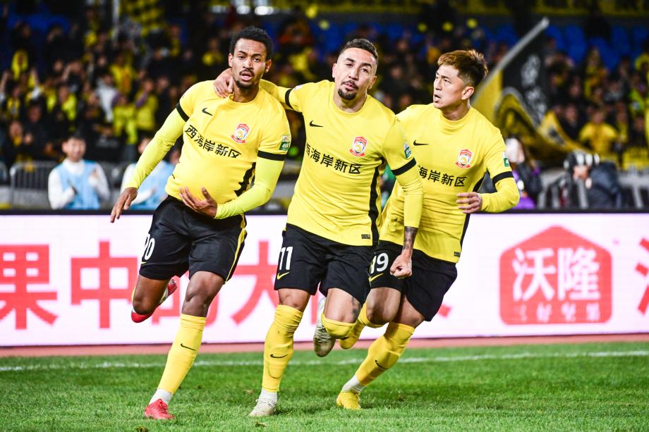 基莱斯梅开二度 天津津门虎战平青岛西海岸