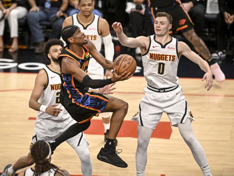 亚历山大34+8约基奇6犯 雷霆狂胜掘金总分1-1