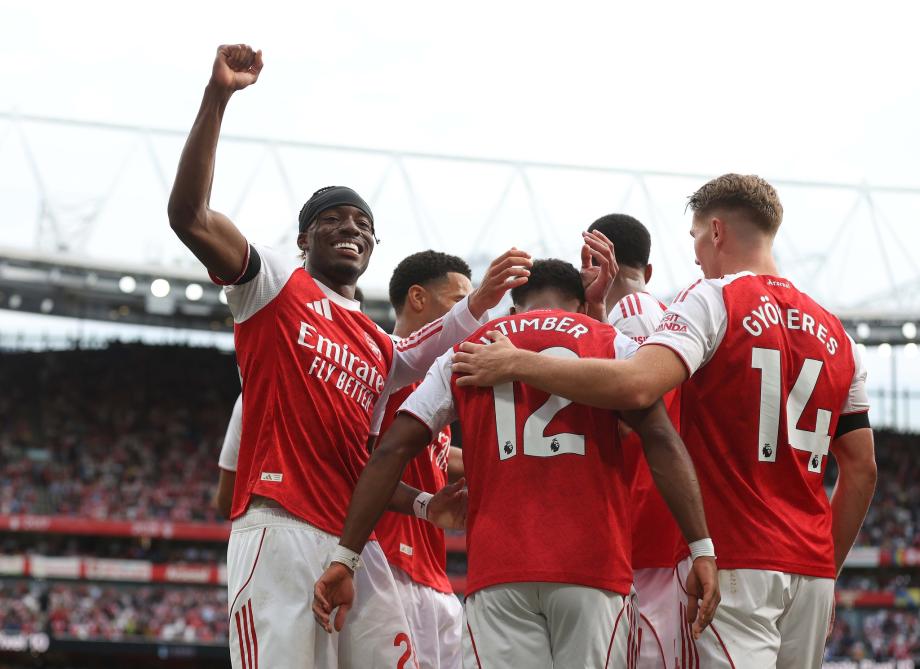 英超-萨卡破门哲凯赖什双响 阿森纳5-0大胜利兹联