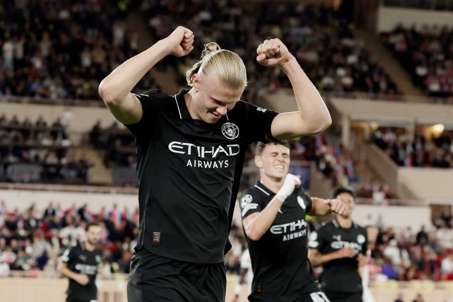 哈兰德双响尼科·冈萨雷斯送点 曼城2-2摩纳哥