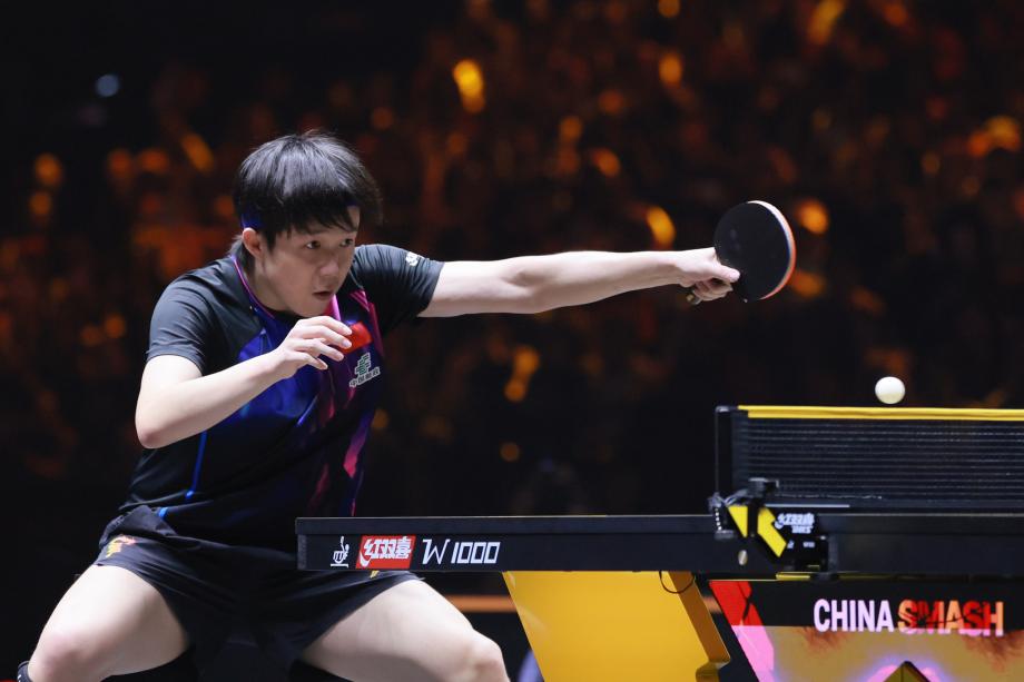 [图]王楚钦4-3险胜向鹏 将与费利克斯·勒布伦争冠