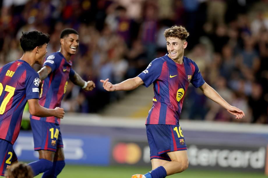 费尔明戴帽拉什福德双响 巴萨6-1奥林匹亚科斯