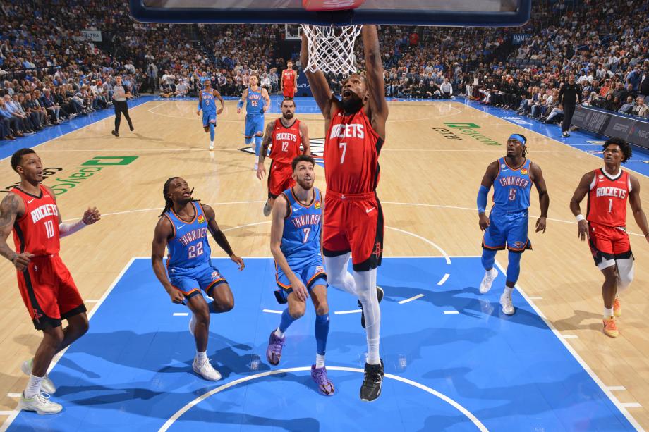 亚历山大罚球准绝杀申京39+11+7 双加时雷霆险胜火箭