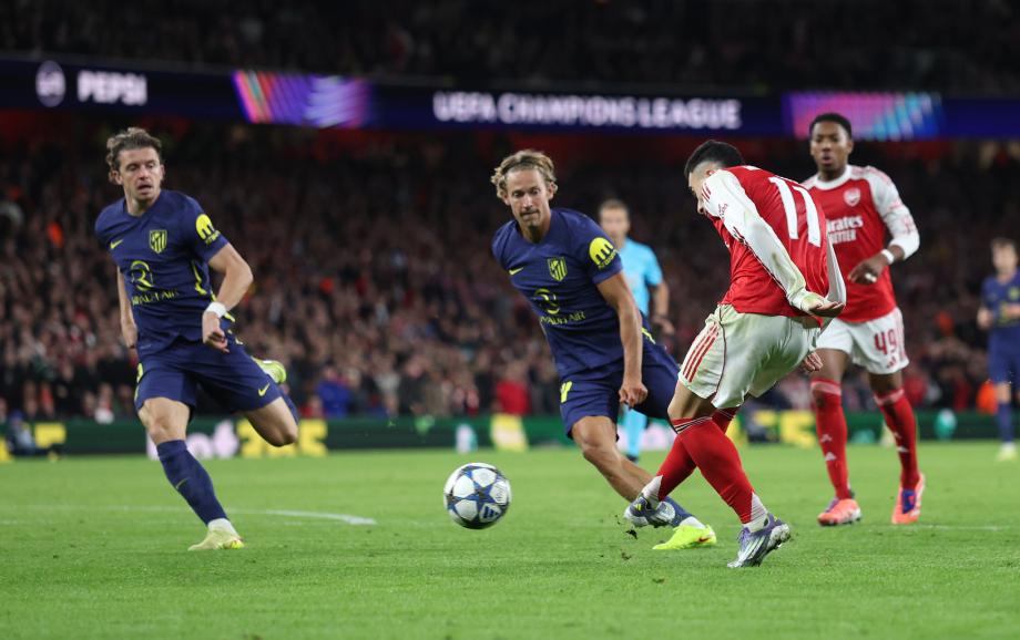 欧冠-约克雷斯双响加布破门 阿森纳4-0横扫马竞