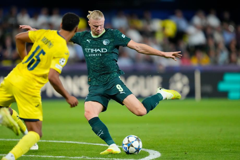 欧冠-哈兰德进球B席建功 曼城2-0比利亚雷亚尔